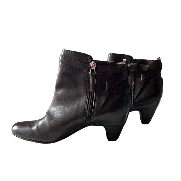 Sam Edelman Women’s Size 7.5 M Maddox Brown Leather Ankle Bootie Kitten Heel‎ - Picture 3 of 8